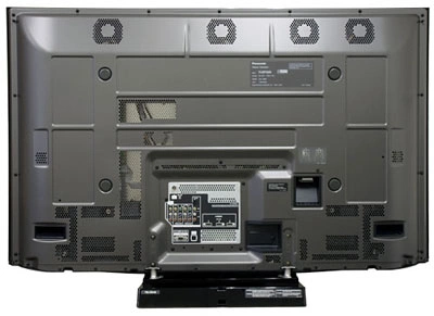 MẶt sau TV có 4 chiếc quạt nhỏ có nhiệm vụ làm mát máy. Ảnh: Cnet.