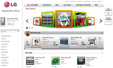 Giao diện gian ứng dụng của LG. Ảnh: Cnet.