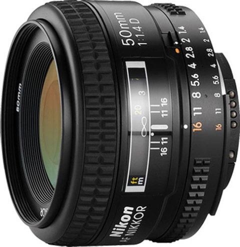 Nikon 50mm f/1.4D có mặt trên thị trường từ những năm 90. Ảnh: Popphoto.