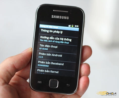 Phiên bản này đang chạy Android 2.3.5.