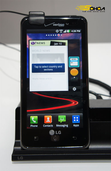 LG Spectrum sẽ được phát hành thông qua nhà mạng Verizon với giá bán hợp đồng, 199 USD.