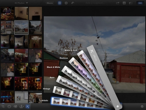 iPhoto trên iPad 3. Ảnh: PCmag