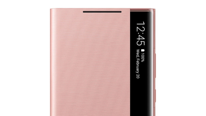 S-View Flip Cover có khu vực hiển thị các thông tin nhanh như thời gian, dung lượng pin, thông báo...