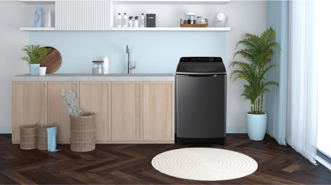 Máy hoạt động êm, bảng điều khiển thiết kế dễ thao tác. Ảnh: Aqua