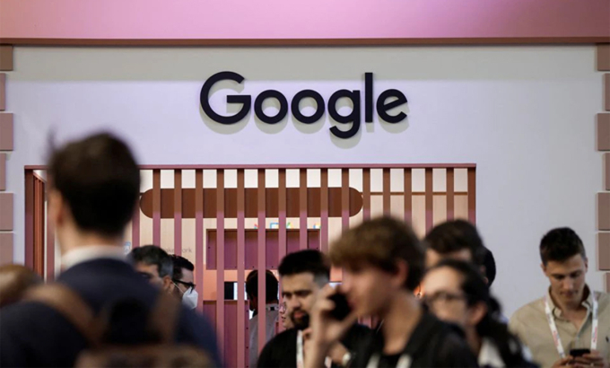 Logo Google tại hội thảo Viva Technology ở Paris tháng 6/2022. Ảnh: Reuters