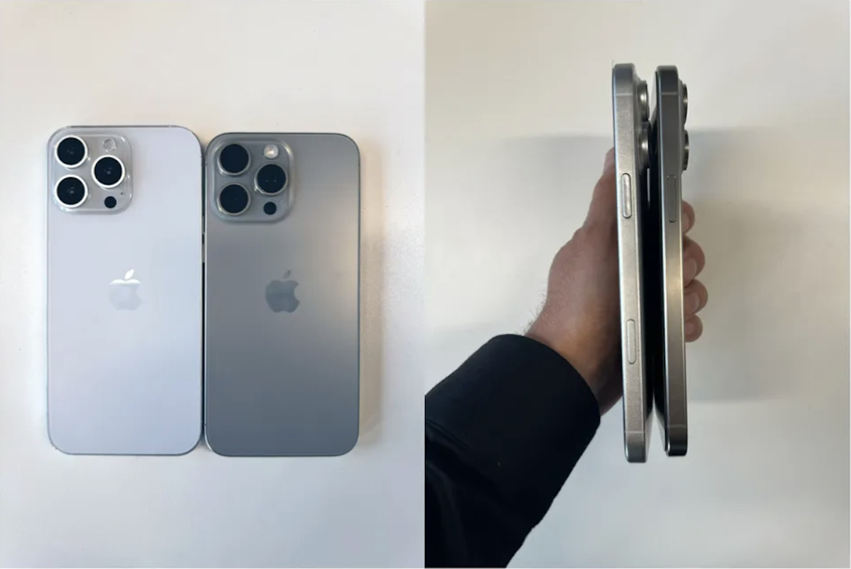 Mô hình iPhone 16 Pro Max so dáng với 15 Pro Max