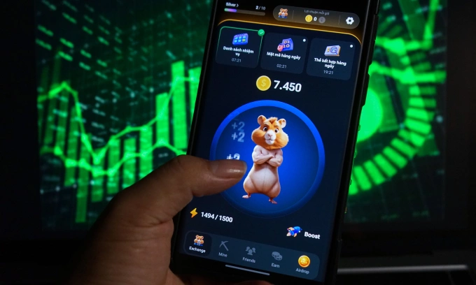 Giao diện game Hamster Kombat. Ảnh: Bảo Lâm